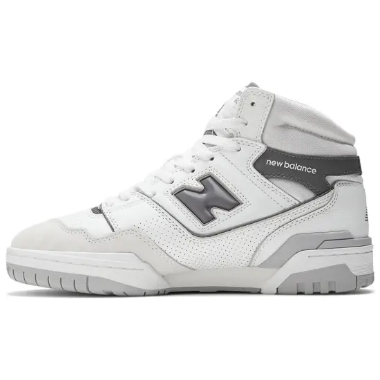 New Balance NB 650 Vintage Basketball Shoes Men High-top White/gray