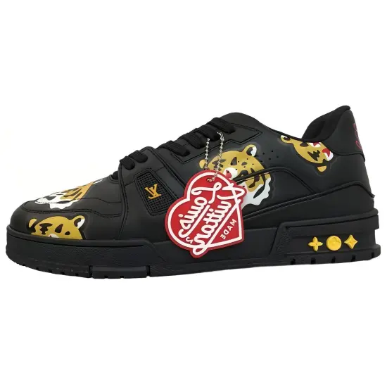 LOUIS VUITTON X Nigo Trainers 'White With Tiger Monogram'