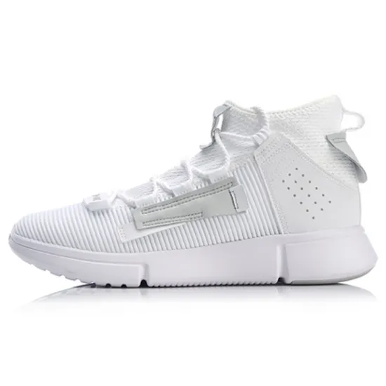 LINING Essence 2 Vintage Basketball Shoes Men Mid-Top White