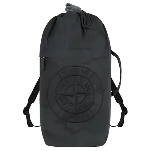 Supreme X Stone Island, Collaboration SS19 Polyester Travel Bag Backpack Regular Unisex Black