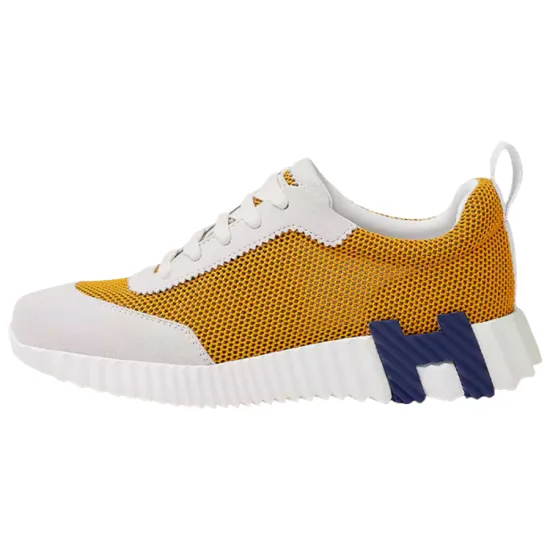 HERMES Bouncing Casual Shoes Women's Low-Top Yellow