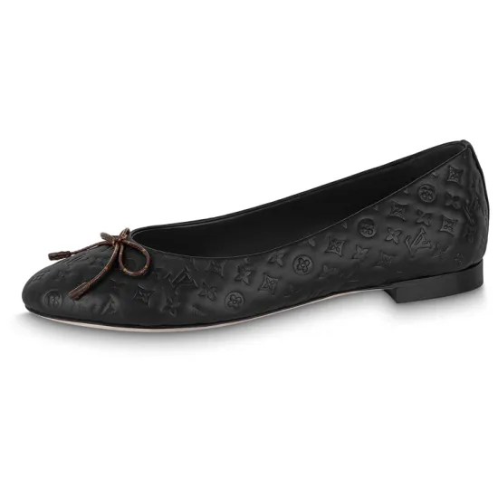 LOUIS VUITTON Lv Nina Flat Ballerina Shoes 'Black Monogram' Women's