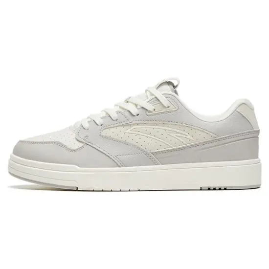 ANTA Street Play Series Skateboard Shoes Men Low-Top Gray White