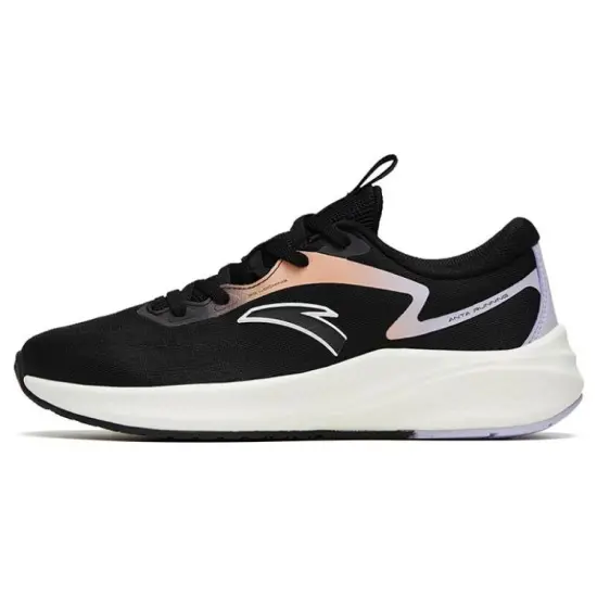 ANTA Road Run Running Shoes Women's Low-Top Black Purple