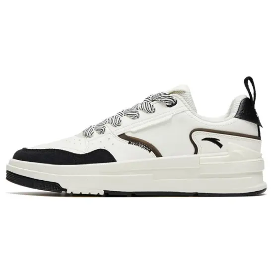 ANTA Bump Skateboard Shoes Women's Low-Top White Black