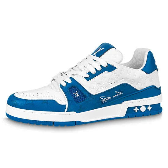 LOUIS VUITTON Trainer Low Top Stylish Skateboarding Shoes Men's Blue
