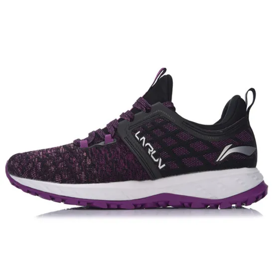 LINING Cloud 2017 Shield Running Shoes Women's Low-Top Black And White/Purple
