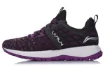 Li Ning Cloud 2017 Shield Running Shoes Women's Low Top Black/White/Purple