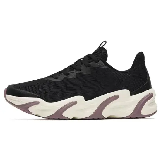 Anta Keep Moving Breathable And Wear-resistant Low-Top Running Shoes Women's Black Purple