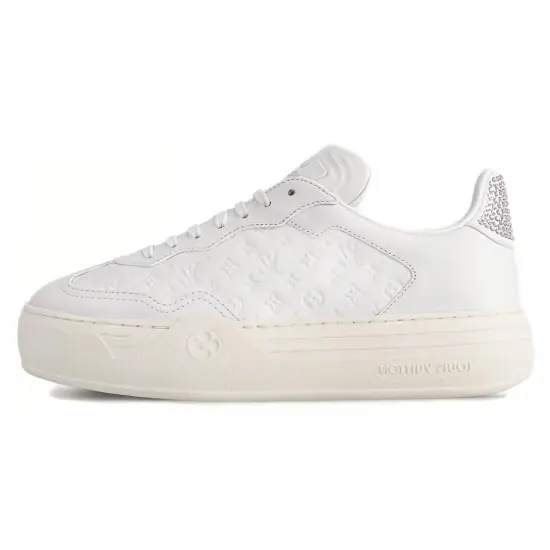 LOUIS VUITTON Skateboard Shoes Women's Low-Top White