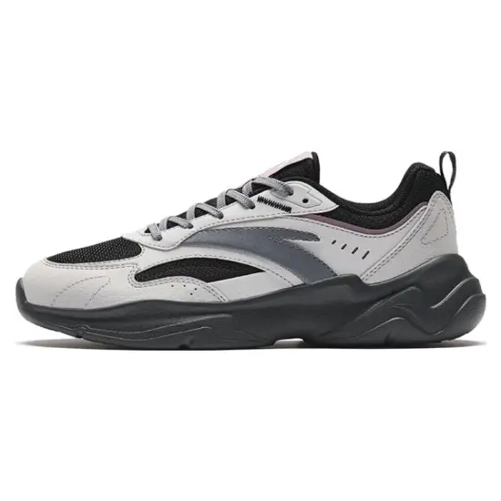 Anta Chaobai Gz Durable Breathable Low Top Casual Shoes Women's Gray Black