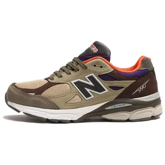 New Balance 990v3 MiUSA Teddy Santis Khaki Orange