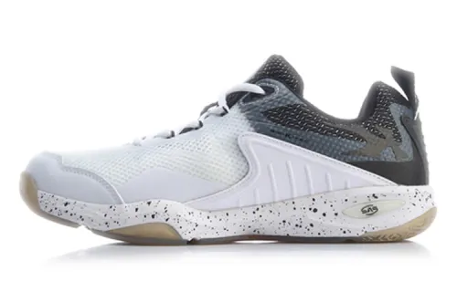Li Ning Kaiser Color Block Abrasion Resistant Support Low top Badminton Shoes Unisex Basic White