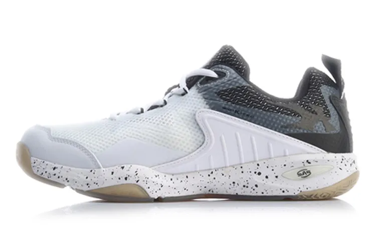 Li Ning Kaiser Color Block Abrasion Resistant Support Low top Badminton Shoes Unisex Basic White