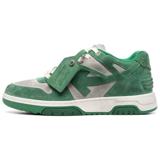 OFF-WHITE Out Of Office Low-Top Sneaker Green Grey