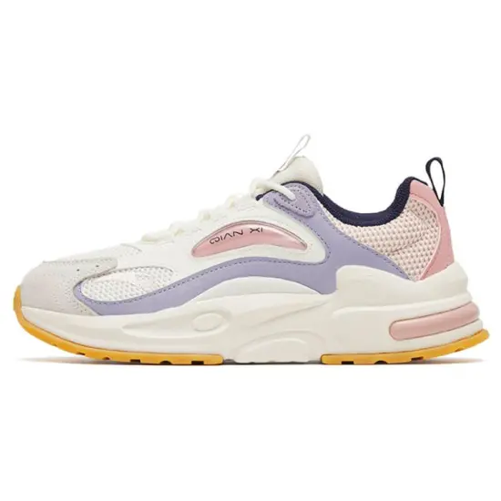 Anta Millennium 5.0 Anti-Slip And Wear-Resistant Breathable Low-Top Casual Shoes Women's White Pink Purple