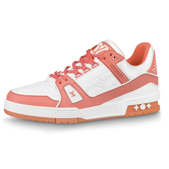 LOUIS VUITTON Trainer Sneakers Peach Pink