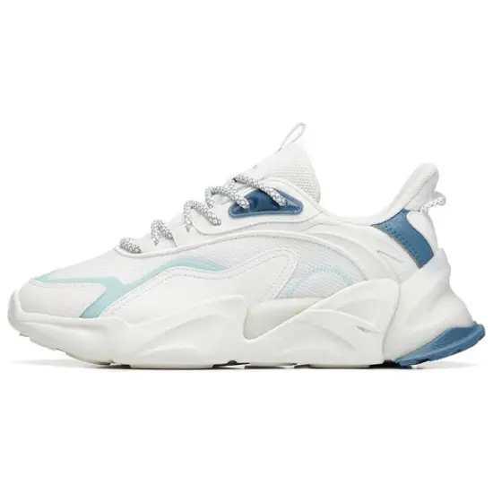 Anta Pulse 3.0 Cushioning Slip Resistant And Abrasion Resistant Low Top Sports Casual Shoes Women's White Blue Gray
