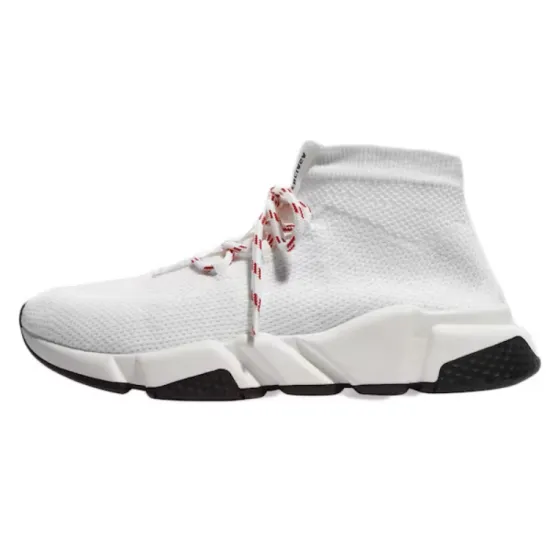 Balenciaga Speed Lace Up White Red Women's