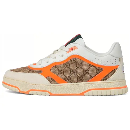GUCCI Re-Web Sneaker 'GG Canvas - Beige Bright Orange'