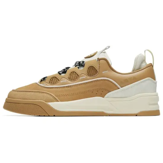 Anta Qie Jie Lightweight And Wear resistant Low Top Skateboard Shoes Tawny