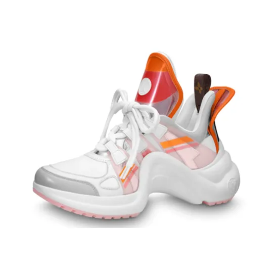 LOUIS VUITTON Lv Archlight Sports Shoes White/Orange Women's