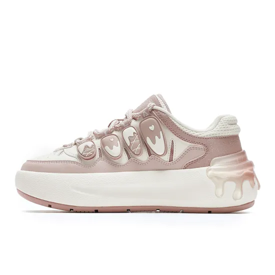 FILA CARROT 2 Skateboard Shoes Women's Low-Top Milk White/Smoke Rose Pink