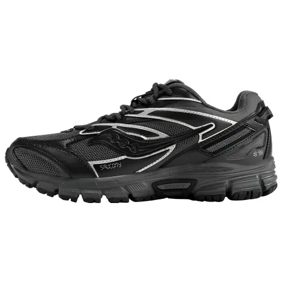 Saucony Cohesion 2K Cushioning Anti Slip And Wear Resistant Low Top Training Running Shoes Unisex Black Gray