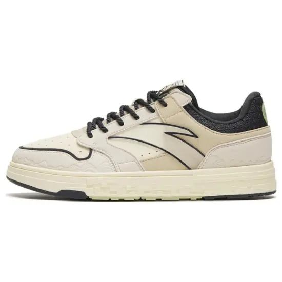 Suzhou Museum X ANTA Street Play Series Skateboard Shoes Men Low-Top Light Beige/Sandalwood Gray/Light Smoke Gray/Koala Gray