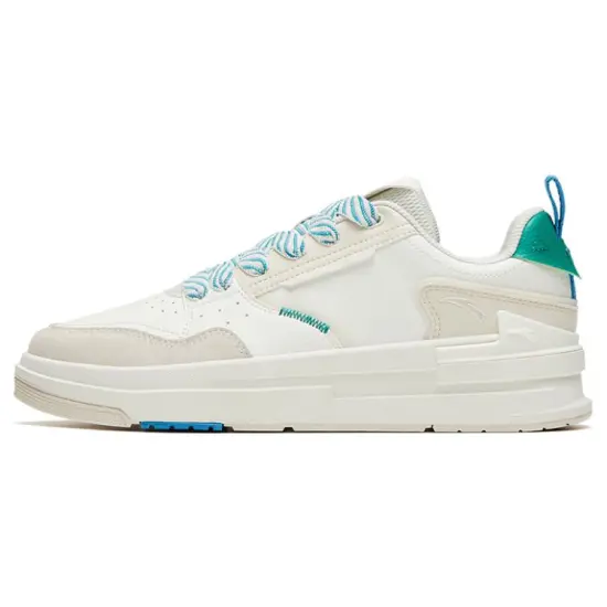 ANTA Bump Skateboard Shoes Men Low-Top White Gray Green