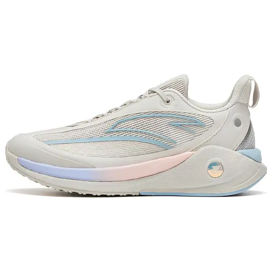 Anta C37 3.0 Anti Slip And Wear Resistant Breathable Low Top Running Shoes Women's Gray Blue Pink
