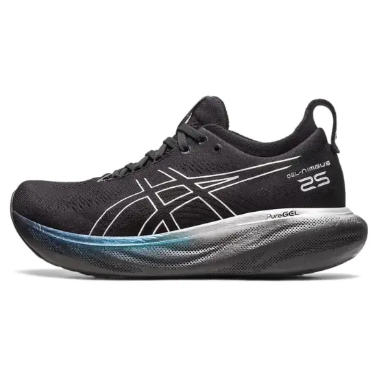 Asics Women's Gel Nimbus 25 Platinum 'Black Pure Silver'