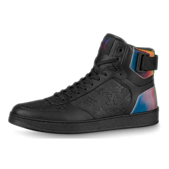 LOUIS VUITTON Rivoli Ankle Sneakers 'Black With Iridescent Back' Rivoli