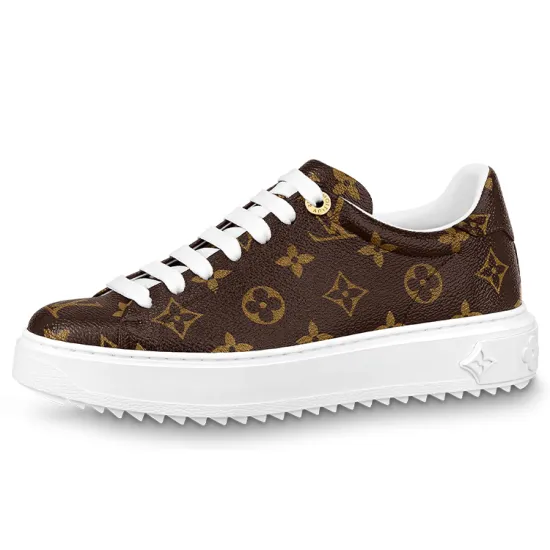 LOUIS VUITTON Time Out Sneakers 'Brown Monogram' Women's