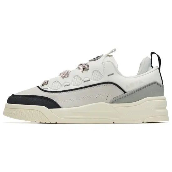 ANTA AOJIE Skateboard Shoes Men Low-Top White Gray Black
