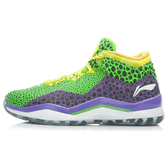 LINING WOW 3 Basketball Shoes Men Mid-Top Green