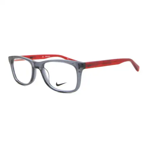 Nike Plastic Rectangular Eyeglass Frames Men's Gray