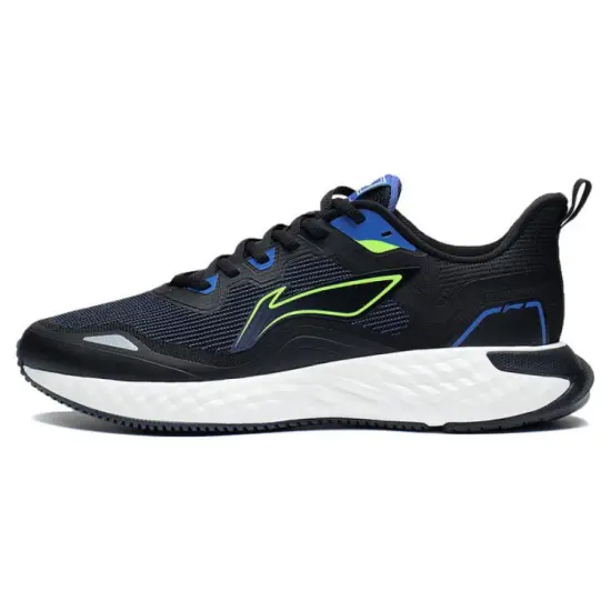 LiNing Chasing-clouds Durable Breathable Low-Top Casual Running Shoes Men's Black Blue