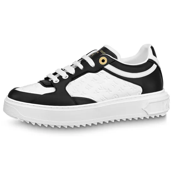 LOUIS VUITTON Time Out Sneakers 'White Mini Monogram Black' Women's