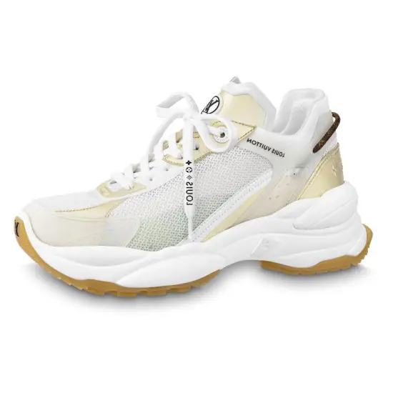 LOUIS VUITTON Run 55 Casual Shoes Women's Low-Top White Gold