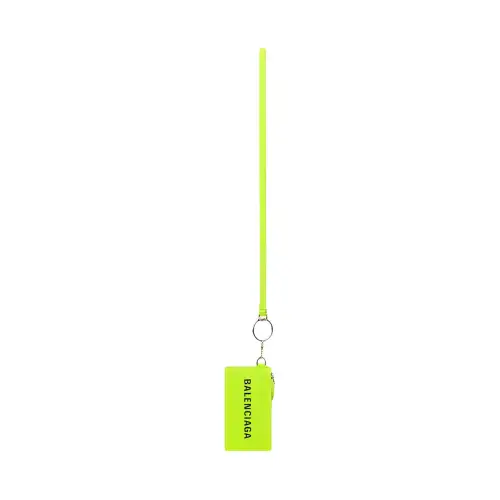 Balenciaga Cash Cow Leather Card Holder Card Holder Men's Fluorescent Yellow