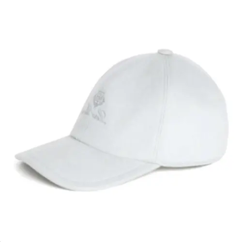 Loro Piana Cashmere Baseball Caps Men's Arctic Blue