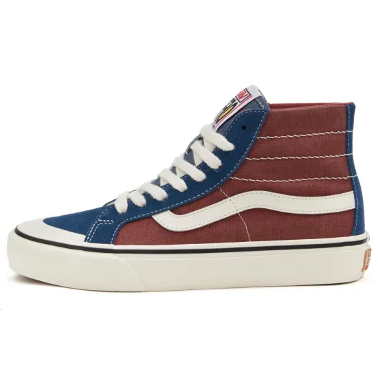 Vans SK8 Skateboarding Shoes Unisex High-top Red/Blue/White