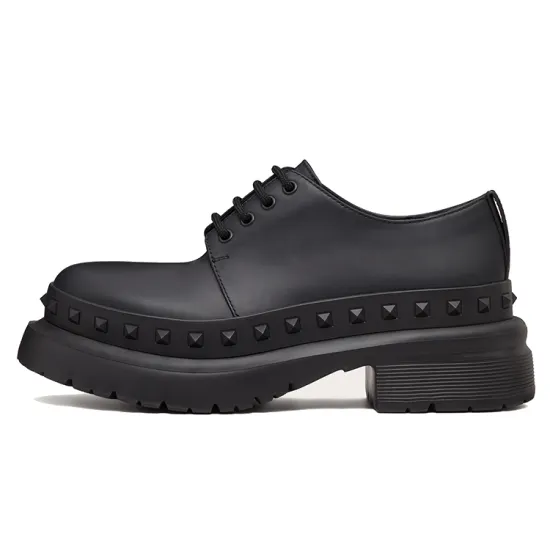 Valentino Garavani M-Way Rockstud Round Toe Derby Shoes