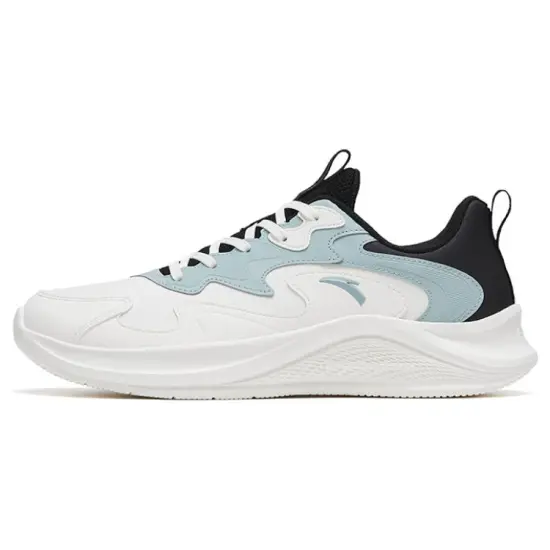 ANTA Walk Running Shoes Men Low-Top White Black Blue