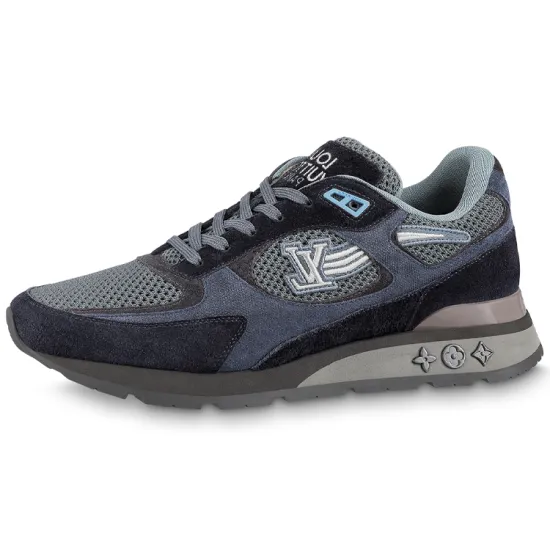 LOUIS VUITTON Run Away Wear Resistant Low Top Casual Shoes Men's Blue Black
