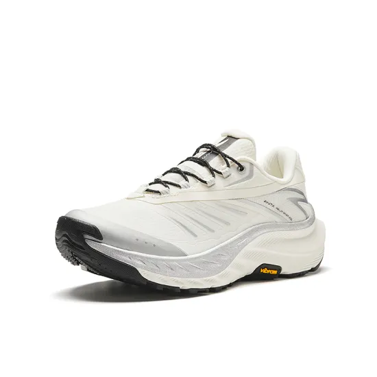 ANTA Explore The Wilderness Running Shoes Women's Low-Top Ivory White/Silver