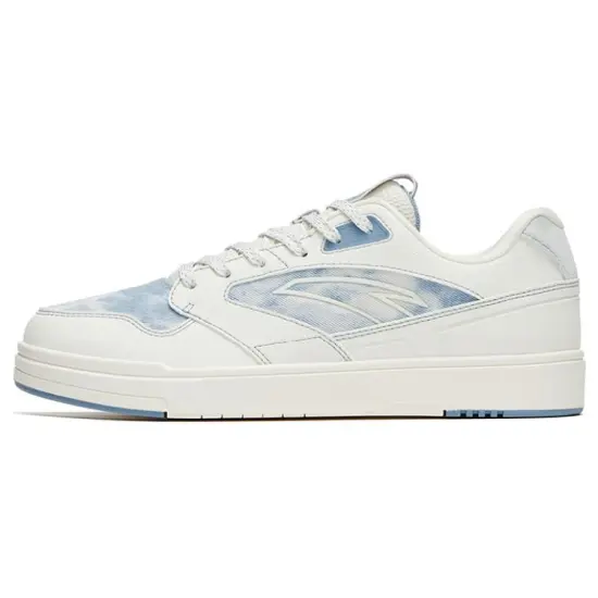 ANTA Street Play Series Skateboard Shoes Men Low-Top White Blue