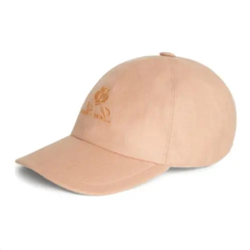 Loro Piana Linen Baseball Caps Kids' White Strawberry