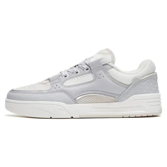 ANTA AOJIE Skateboard Shoes Men Low-Top Microchip Gray/Mud Sand Gray/Ivory White